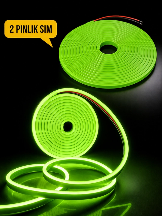 12V LED Neon Lentasi 5M, IP65/120-led Namga chidamli, reklama belgilari va bezatish uchun