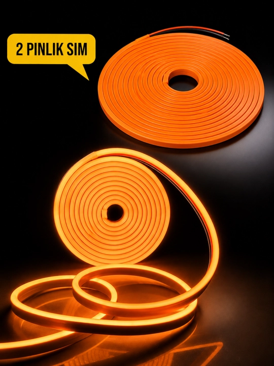 12V LED Neon Lentasi 5M, IP65/120-led Namga chidamli, reklama belgilari va bezatish uchun