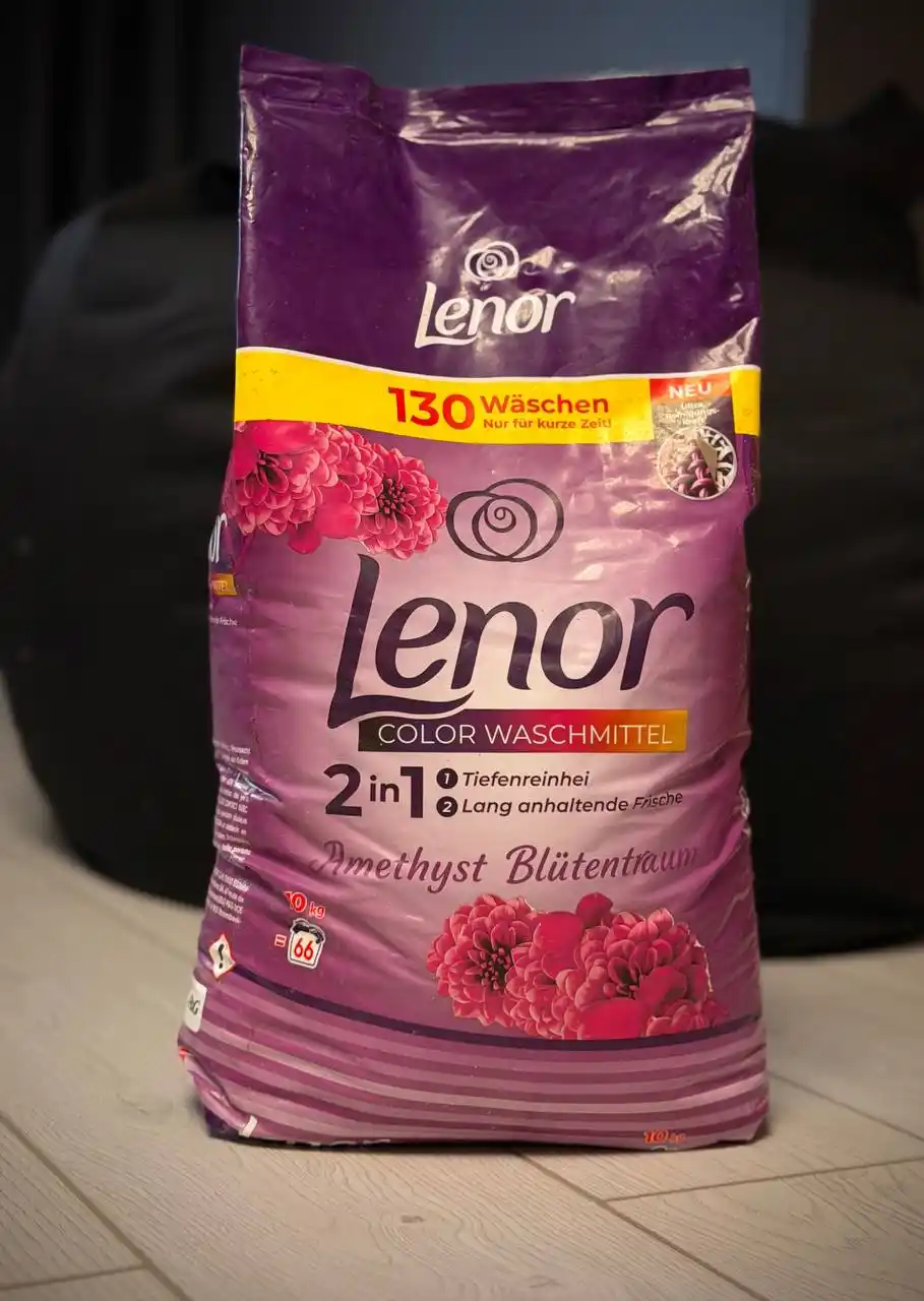 Lenor Color Waschmittel 2 tasi 1 da «Ametist gullar orzusi» — kir yuvish kukuni, 10 kg