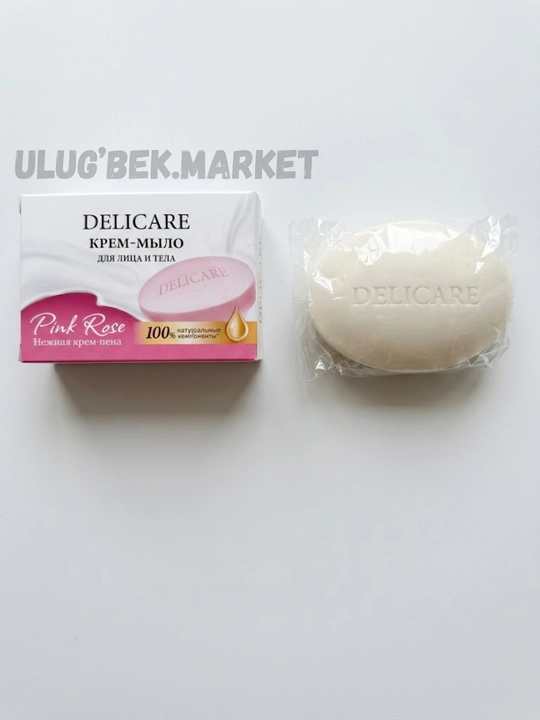 Pink Rose krem-sovun. Ayollar uchun atir sovun, ta'sirchan teri uchun kremli sovun