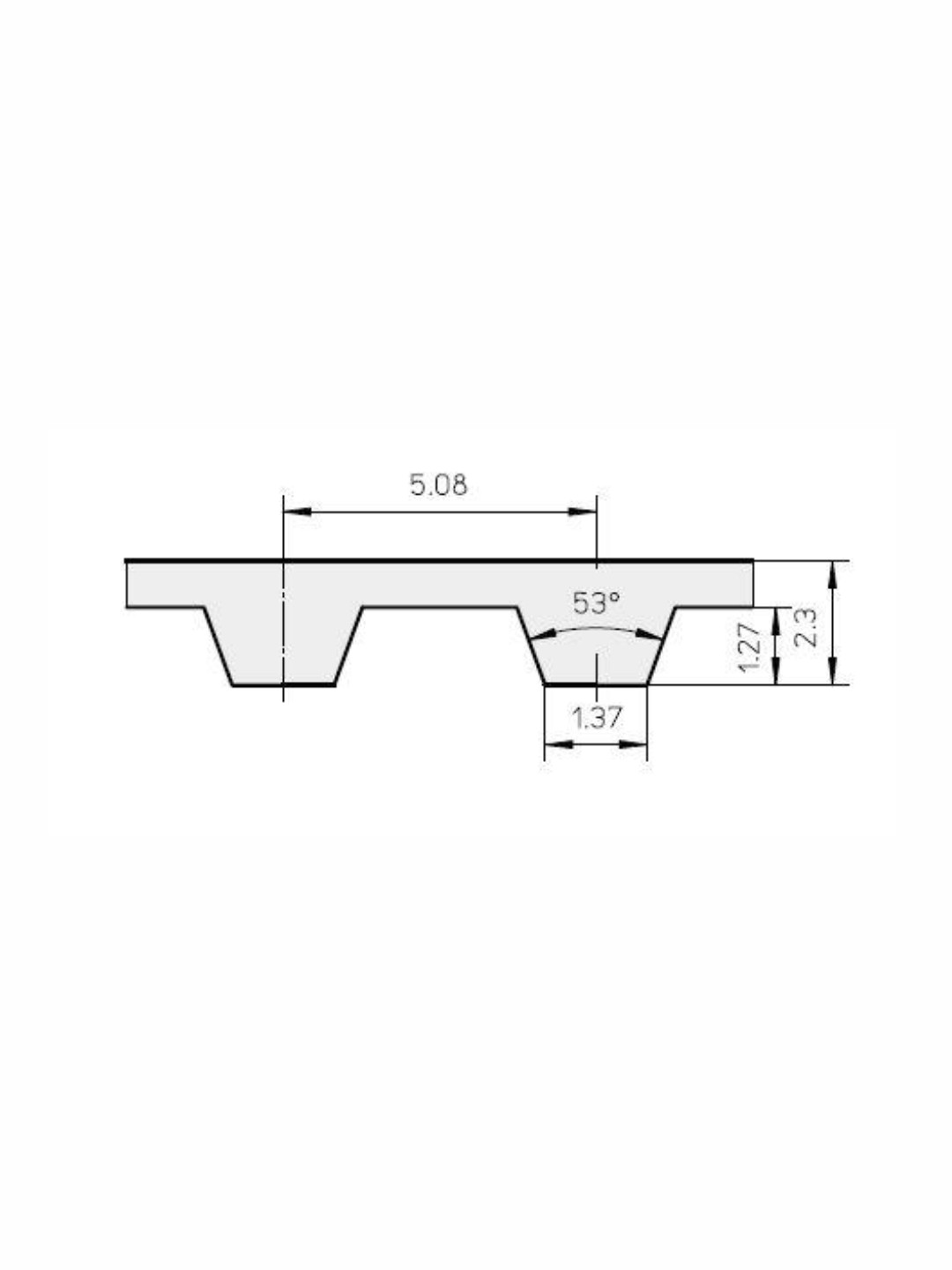 Ремень приводной зубчатый 228-XL, Novobelt, 45 зубьев, шаг 5.08 мм, 10-50 мм