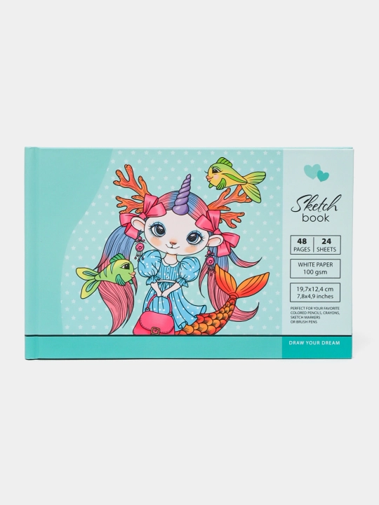 Sketchbuk 7БЦ, 197х124мм, 24 varaq, Mat laminatsiya  диз.21562 - 