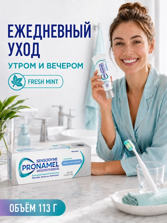 Sensodyne Pronamel tish pastasi, sezgir tishlar va emalni himoya qilish uchun AQSH