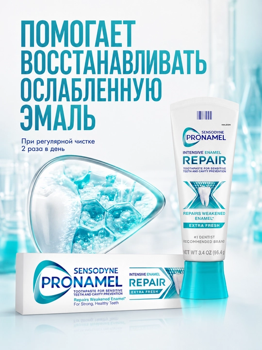 Sensodyne Pronamel tish pastasi, sezgir tishlar va emalni himoya qilish uchun AQSH