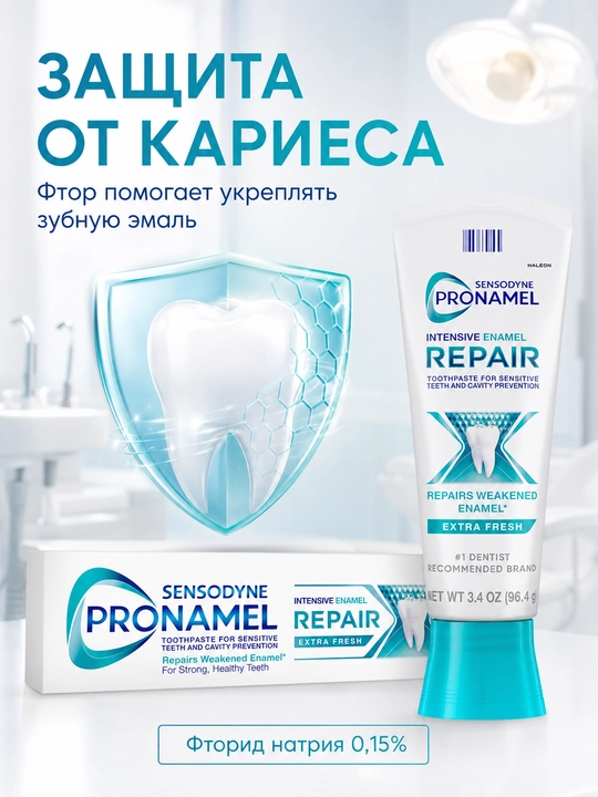 Sensodyne Pronamel tish pastasi, sezgir tishlar va emalni himoya qilish uchun AQSH