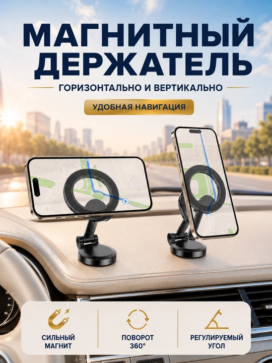 Magnitli telefon ushlagich, mashina uchun telefon ushlagich, navigatsiya uchun ushlagich - 