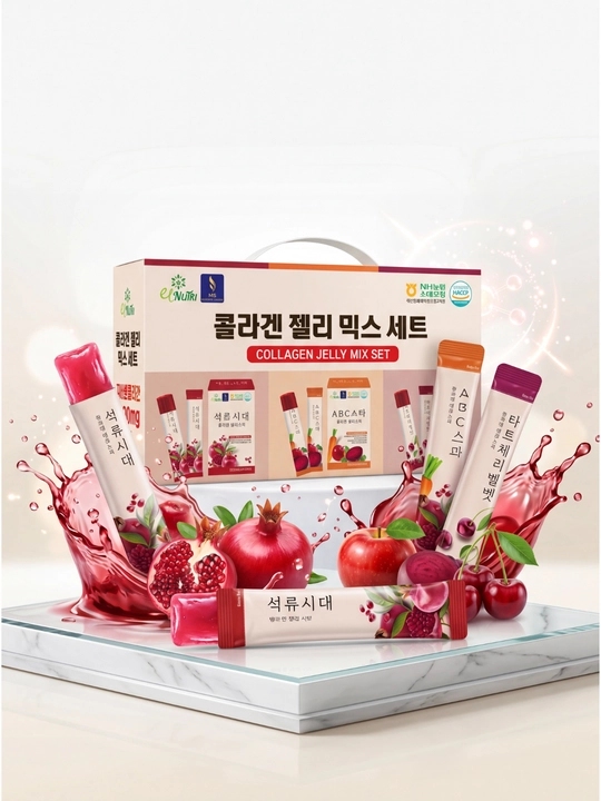 Collagen Jelly Mix Set — коллагеновое фруктовое желе, 60 стиков, продукт из Кореи