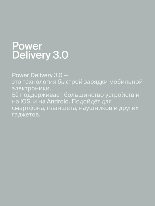 Быстрое зарядное устройство COMMO Core 20 USB-C, 20 Вт, Серо-зелёный