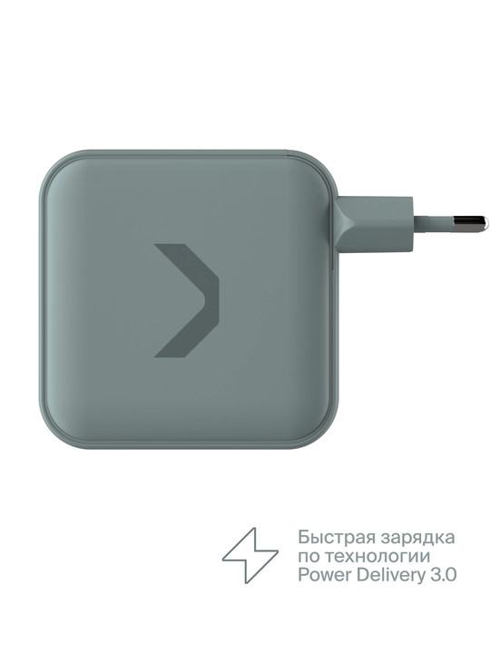 COMMO Core 140 tezkor quvvatlagich, 3xUSB-C, 140 Vt, kul-yashil