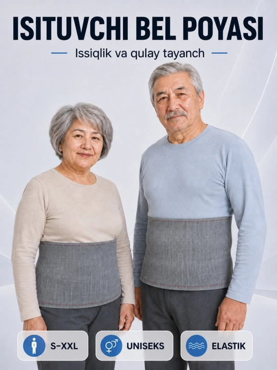 Isituvchi bel kamari, elastik qo‘llab-quvvatlovchi bel bandaji, erkaklar va ayollar uchun