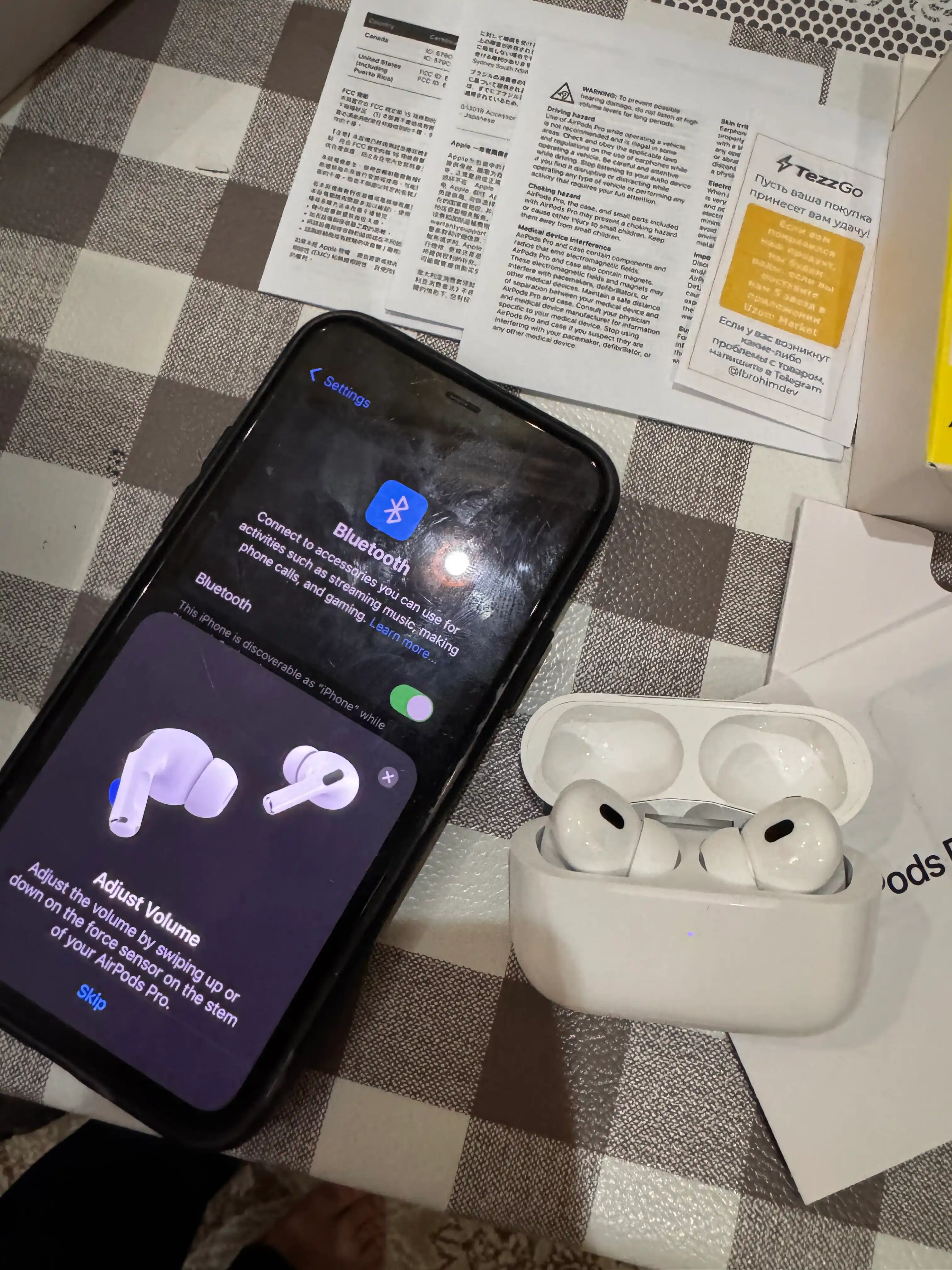 Simsiz quloqchinlar Pods Pro 2, sensorli Bluetooth, iPhone va Android uchun