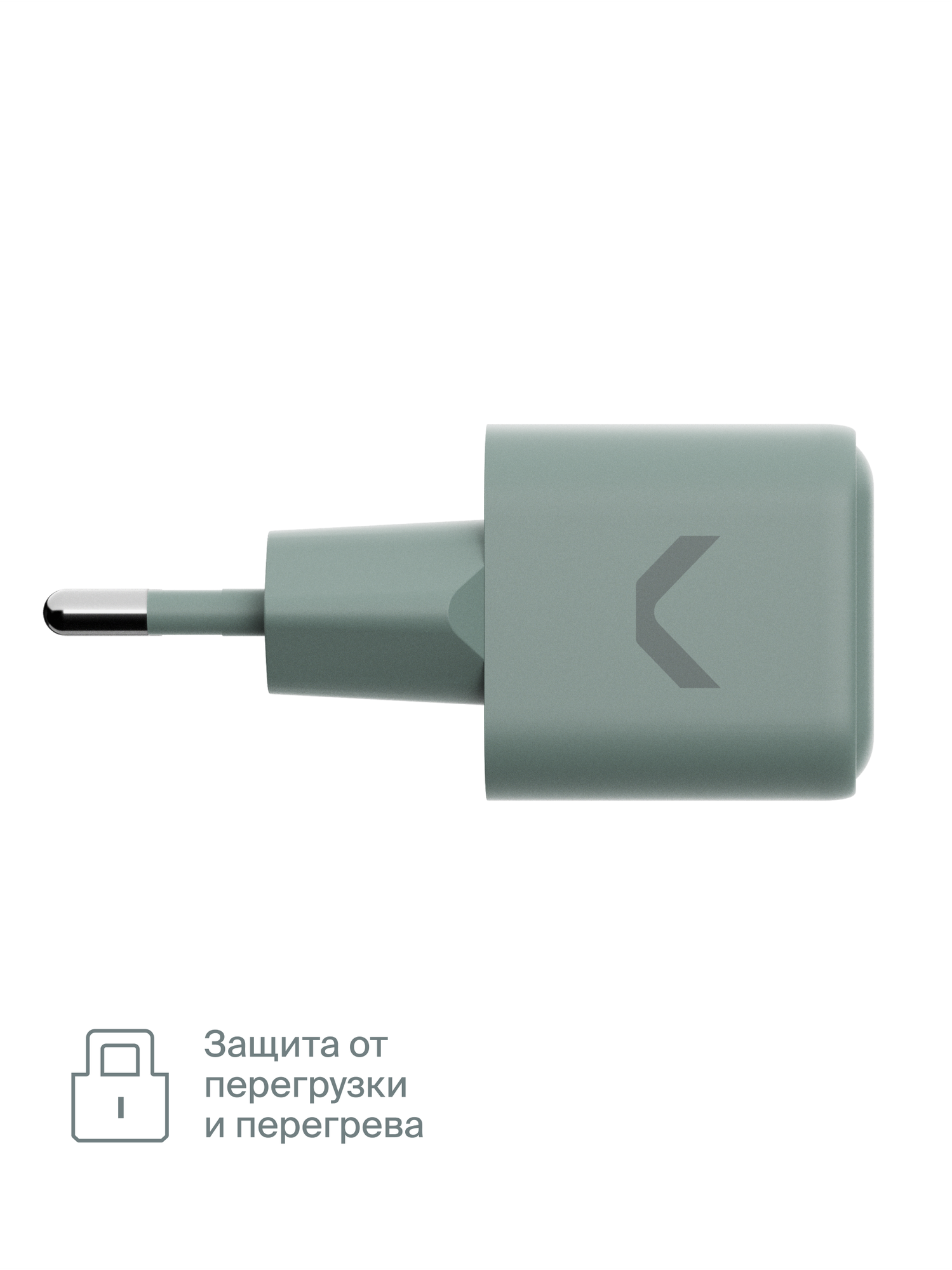 Быстрое зарядное устройство COMMO 35W Mini Charger 1xUSB-C, 35 Вт, Серо-зелёный