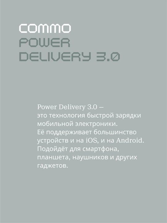 COMMO Bibb avtomobil quvvatlash qurilmasi 40 Vt 2xUSB Type-C
