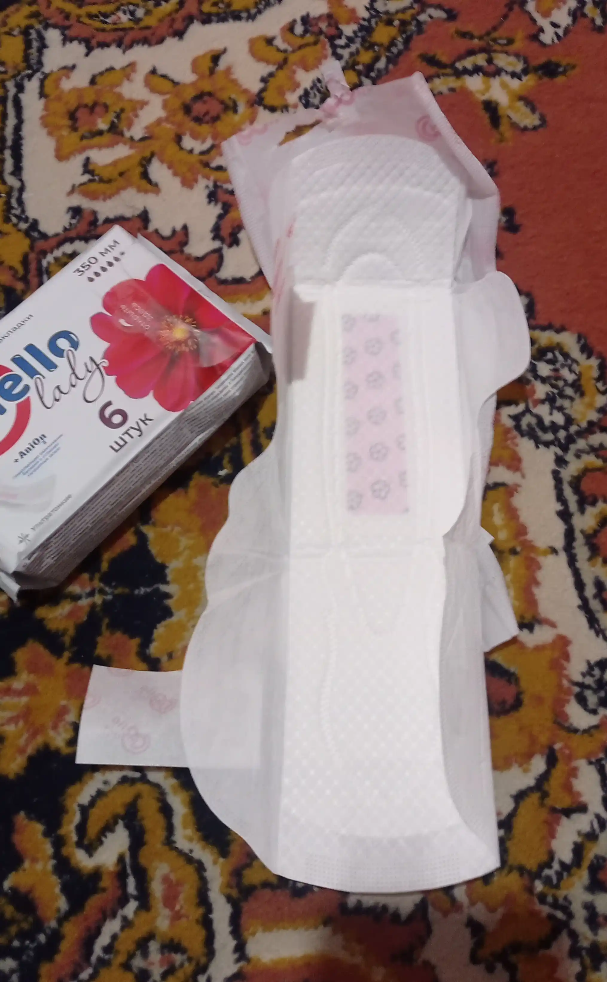 Ayollar uchun gigienik prokladkalari Mello lady 6, o'lchami 350 mm, 6 dona