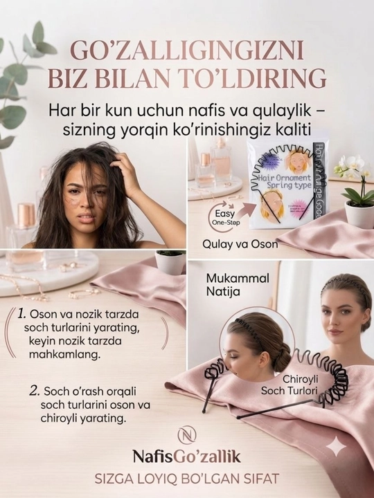 Erkaklar va ayollar uchun unisex metall prujinali gardish (spiral gardish)