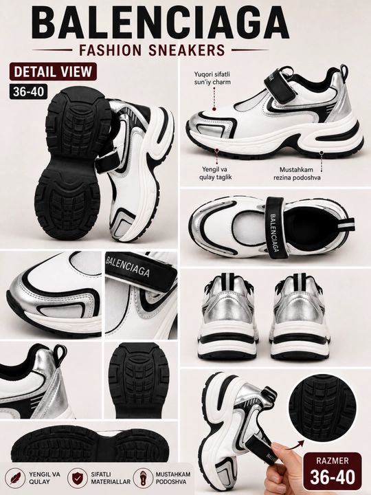 Женские кроссовки, спортивная обувь BALENCIAGA 36–40 лёгкие и удобные, толстая подошва