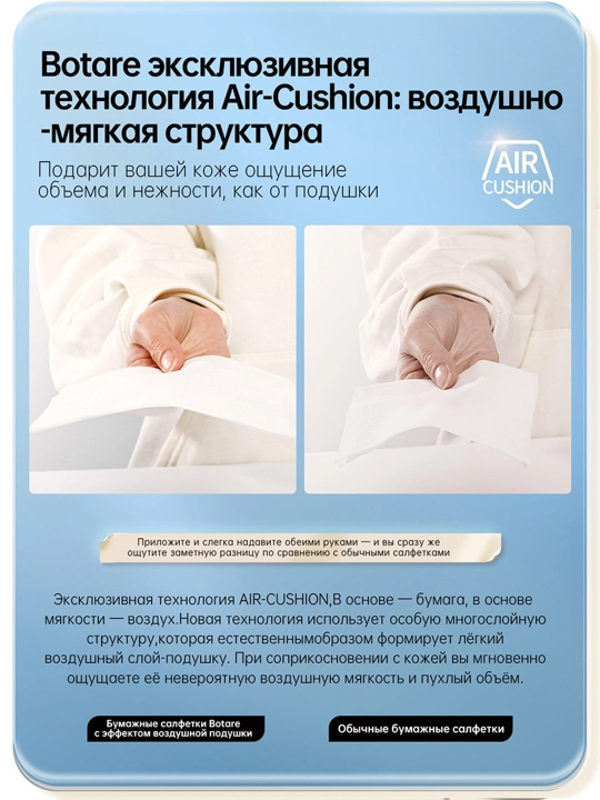 BOTARE салфетки большой объем 155×175 4 слоя, 320 шт, для кухни