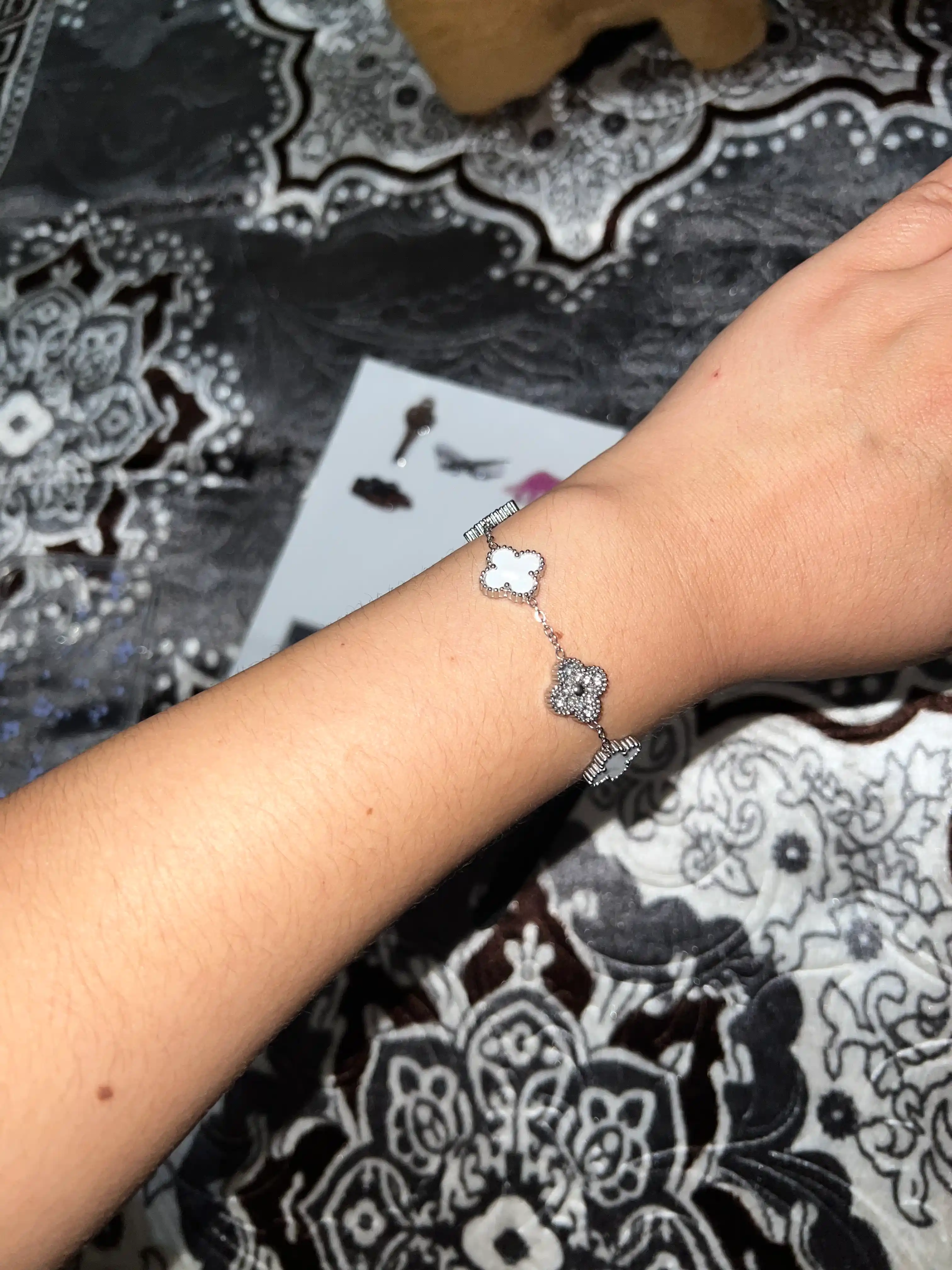 Браслеты для женщин и девочек Clover Van Cleef, не меняет цвет и не темнеет