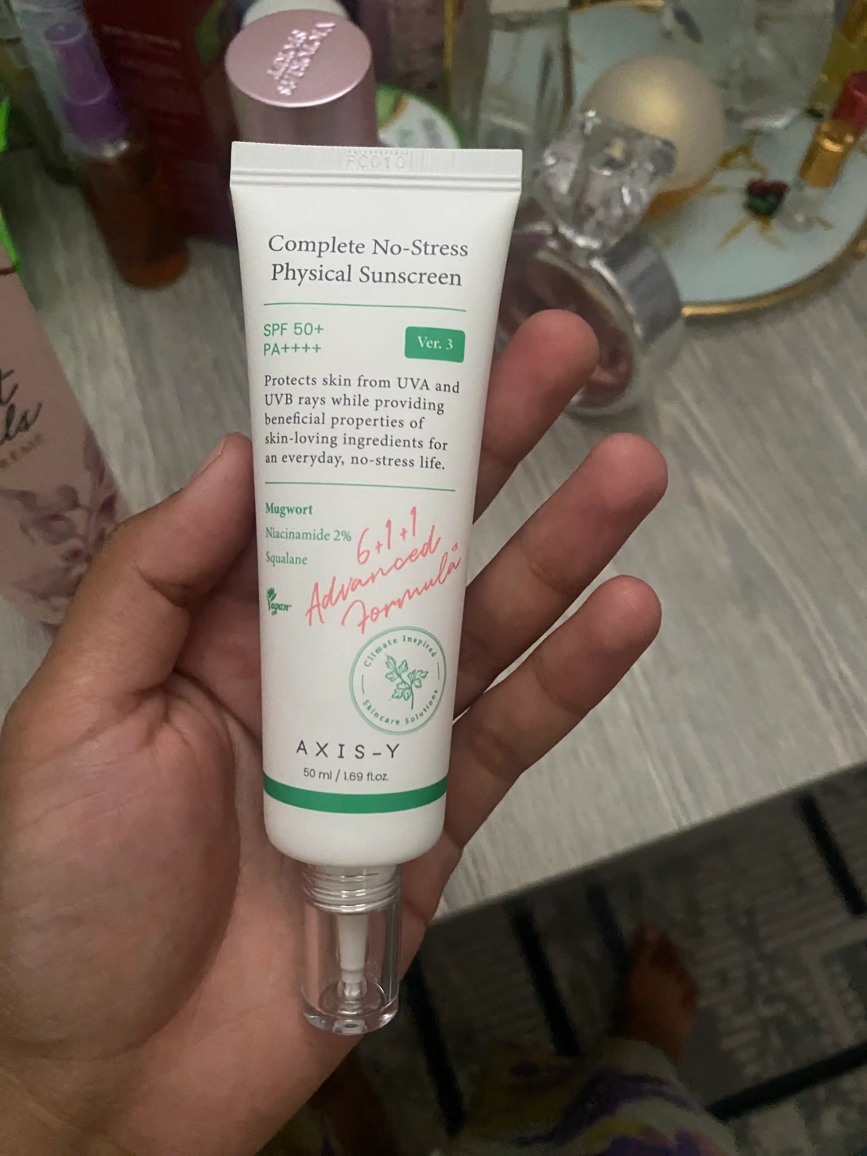 AXIS-Y Physical Sunscreen V. 3 SPF50+ PA++++ quyoshdan himoya kremi, 50 ml