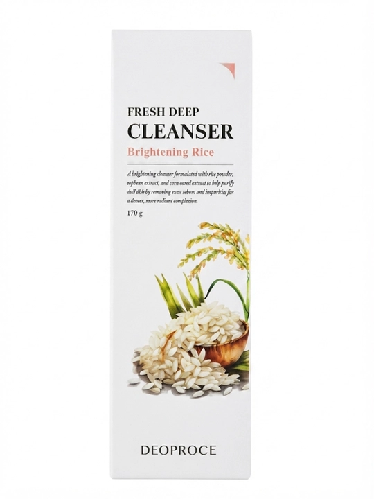 Yuvinish uchun guruchli Deoproce Fresh Deep Cleanser Brightening Rice (170 g) penkasi