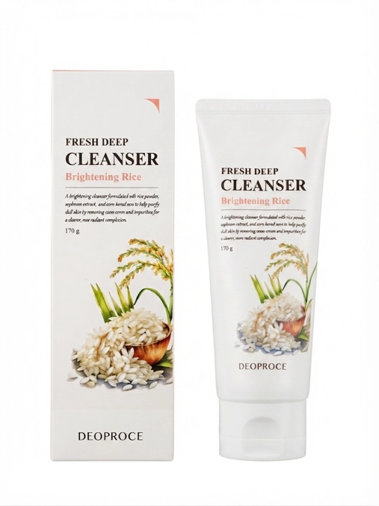 Yuvinish uchun guruchli Deoproce Fresh Deep Cleanser Brightening Rice (170 g) penkasi - 