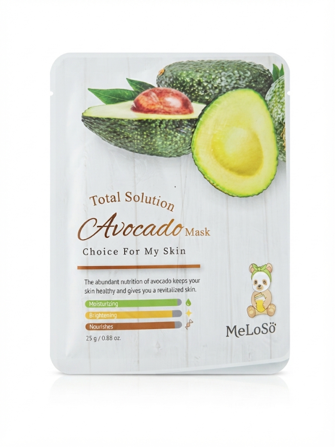 MeLoSö Total Solution Avocado Mask 25g tabiy avokado bilan boyitilgan namlantiruvchi niqob - 
