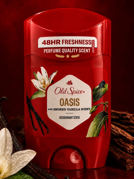 Дезодорант для мужчин Old Spice Oasis, твердый стик, аромат ванили, 24 часов - 