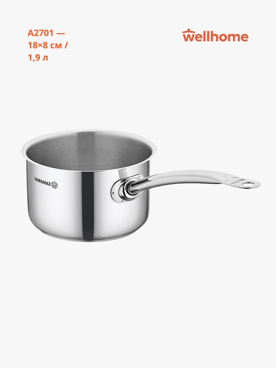 Korkmaz Gastro Proline zanglamaydigan po'lat kovsh-soteyk 1,5/1,9/2/2,7/6,2 l