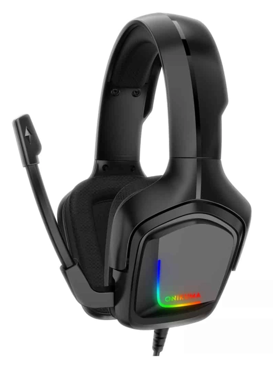 ONIKUMA K20 simli gaming quloqchin, mikrofonli, LED yoritgichli - 
