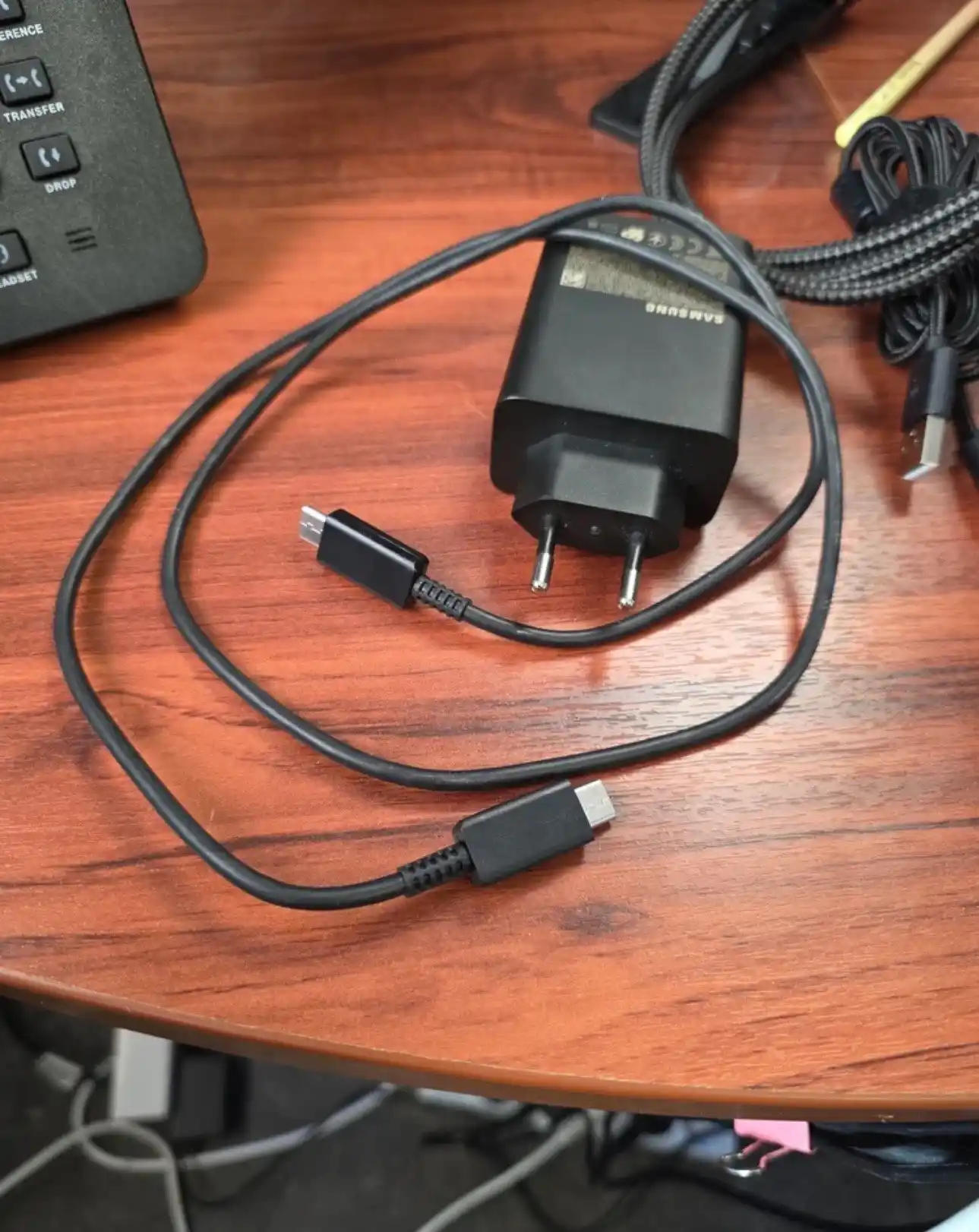 Samsung 65W PD adapter, USB-C tezkor zaryadlovchi, samsung zaryadchik, kabel bilan