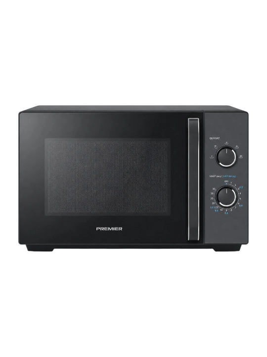 Mikroto‘lqinli pech Premier PRM-23MW-LA5-B, 23 l, 800 Vt, qora, mexanik boshqaruv - 