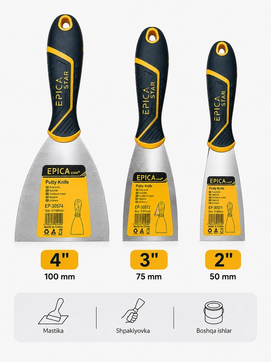 Шпатели EPICA STAR 2″/50 мм, 3″/75 мм, 4″/100 мм