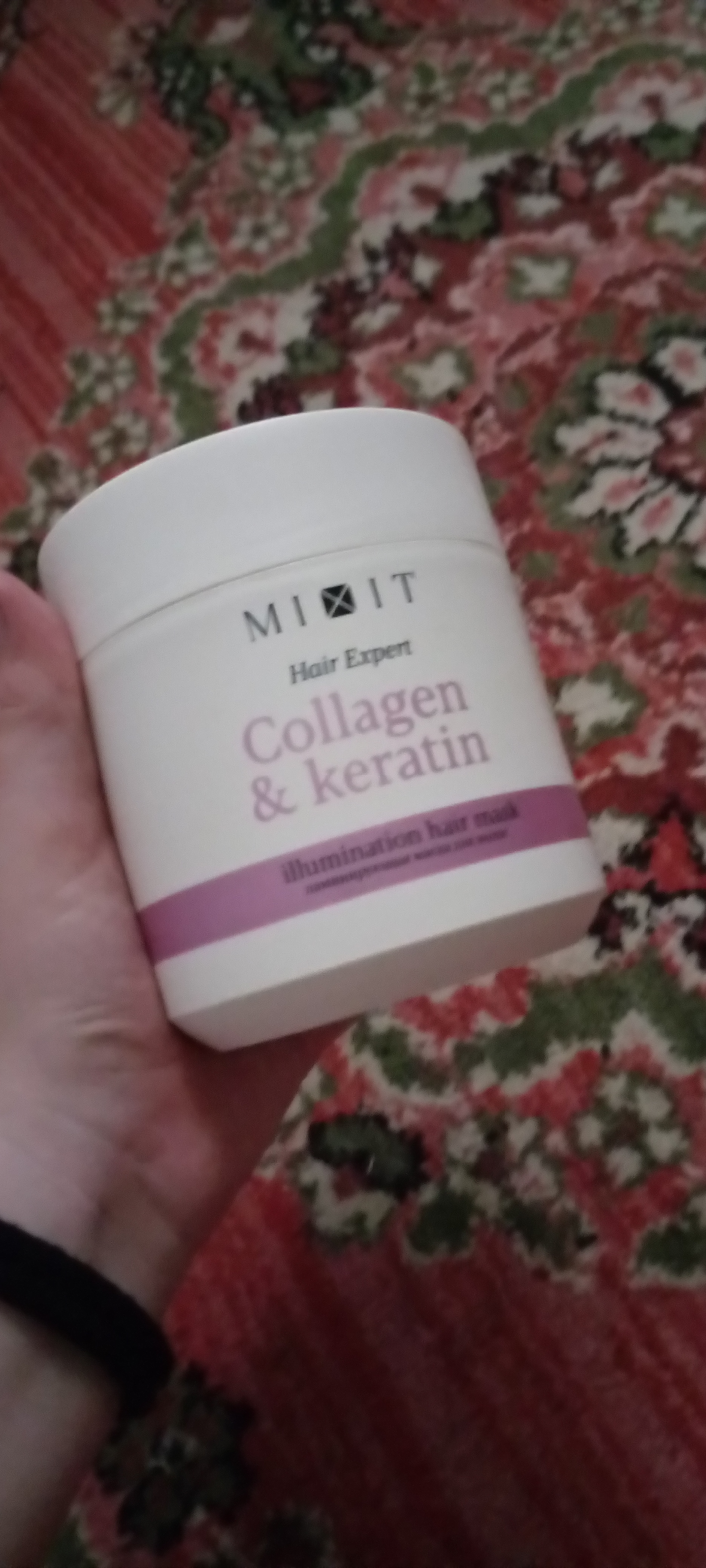 MIXIT Hair Expert keratin va kollagenli laminatsiyalovchi soch slaym-niqobi, 400 ml