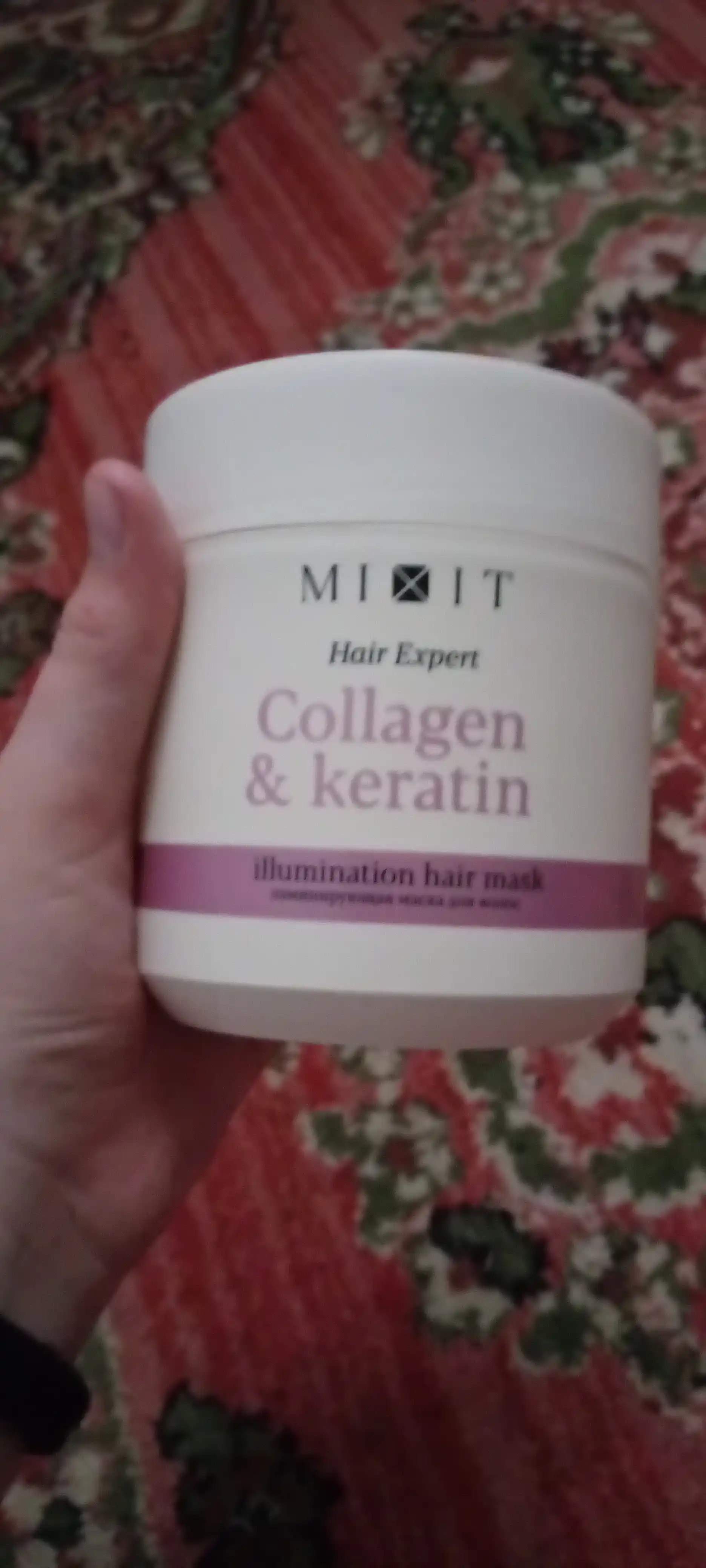 MIXIT Hair Expert keratin va kollagenli laminatsiyalovchi soch slaym-niqobi, 400 ml