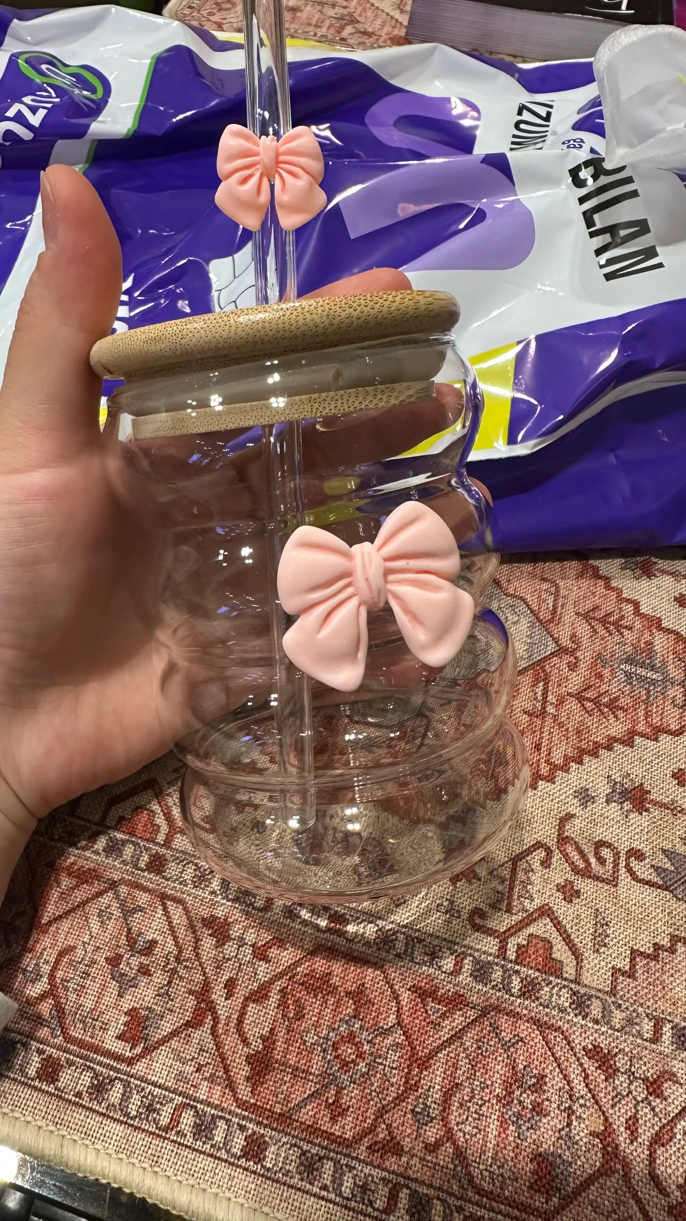 Стакан с трубочкой 