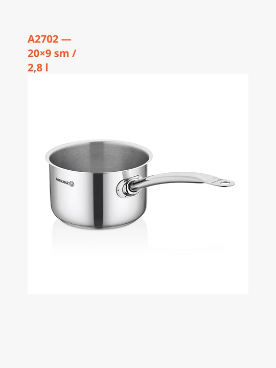 Korkmaz Gastro Proline zanglamaydigan po'lat kovsh-soteyk 2.8 / 3.6 / 4.5 l