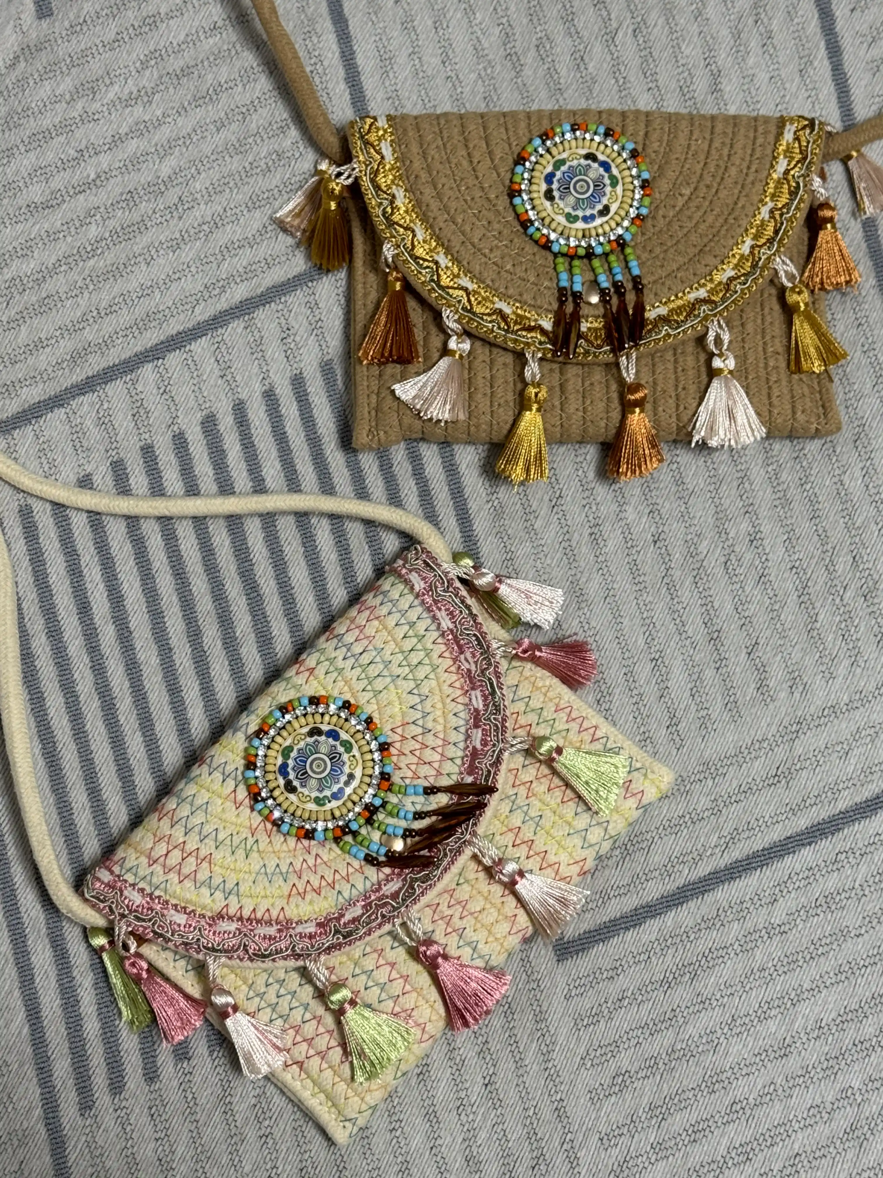 Плетёная сумка в этническом стиле Женская сумка в стиле boho