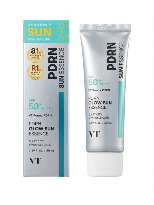 VT PDRN Glow Sun Essence SPF 50+ PA+++ (50 ml) koreys quyoshdan saqlovchi essensiya kremi