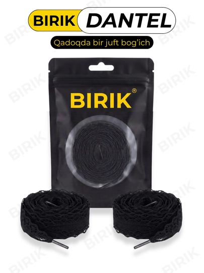 Dantel bog'ich 30 mm 100 sm krossovka uchun — ochiq to'qima, chiroyli bantik, BIRIK DANTEL