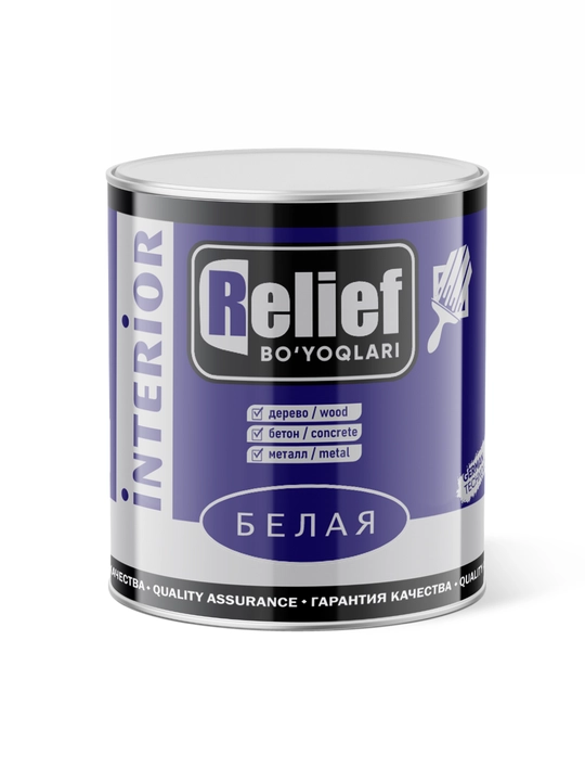Краска Relief интерьерная для дерева, бетона и металла, 2,4–20 кг