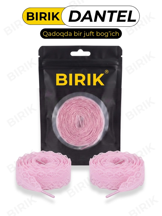 Dantel bog'ich 30 mm 100 sm krossovka uchun — ochiq to'qima, chiroyli bantik, BIRIK DANTEL