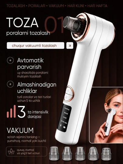 Yuz tozalagich DERMORA, vakum apparat, burun tozalagich, chistka apparat - 