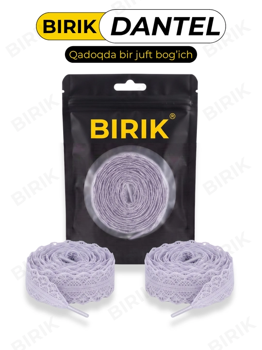 Dantel bog'ich 30 mm 100 sm krossovka uchun — ochiq to'qima, chiroyli bantik, BIRIK DANTEL