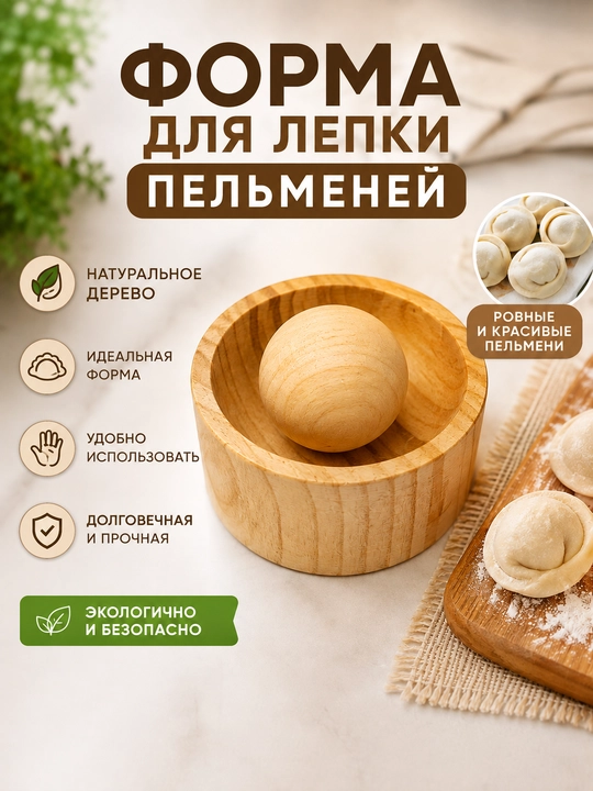 Деревянная форма для формирования изделий из теста - 