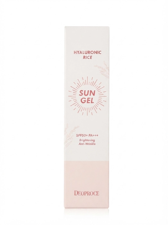 Deoproce Hyaluronic Rice Sun Gel SPF 50+ PA+++ guruchli namlantiruvchi quyoshdan himoyalovchi krem