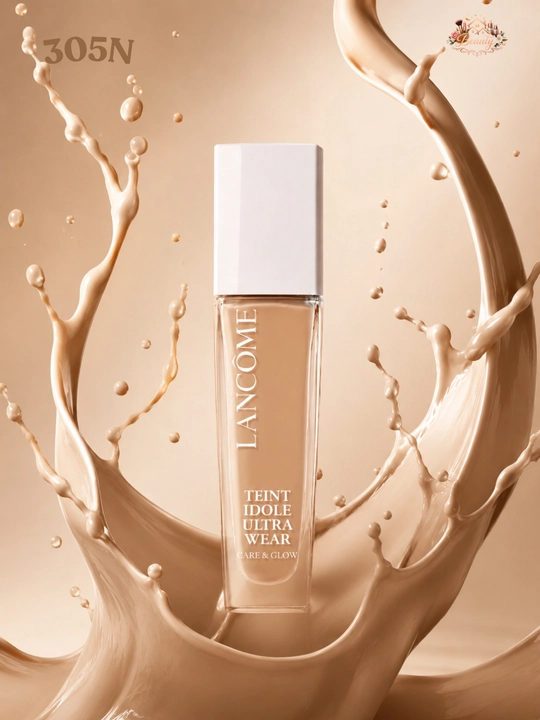 Lancôme Teint Idole Ultra Wear №305N tabiiy jilosi bilan yengil tusli krem