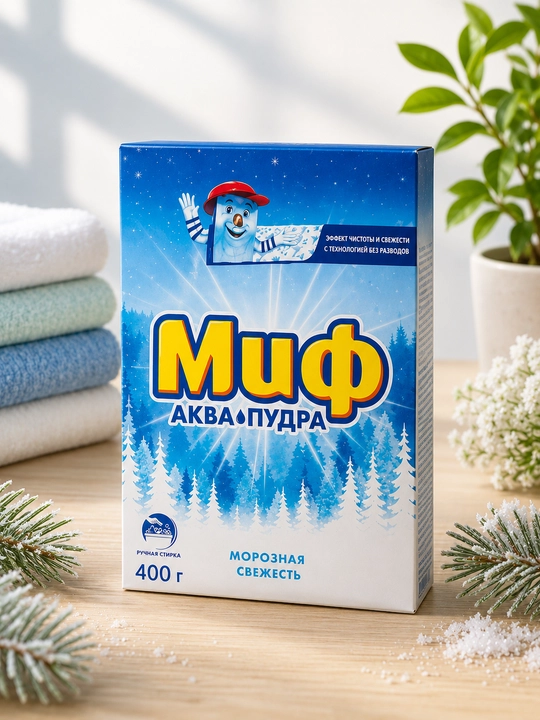 Mif Aquapudra Muzdek yangilik — qo‘lda yuvish uchun kir yuvish kukuni, 400 g - 