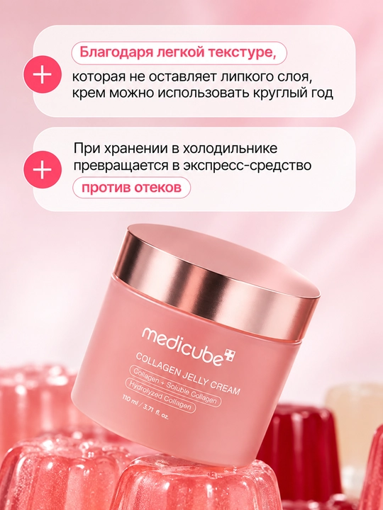 Крем-гель для лица Medicube Collagen Jelly Cream, 110 мл увлажняющий, для всех типов кожи