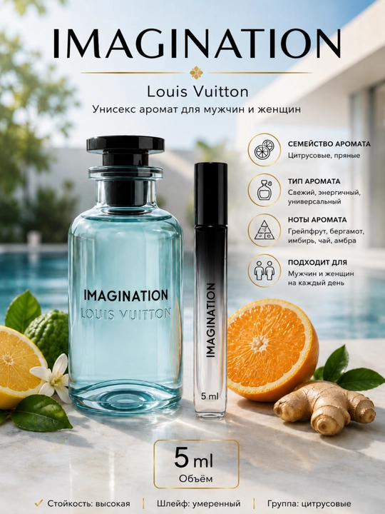 IMAGINATION erkaklar va ayollar uchun parfyum, sitrus, choy va zanjabil notalari - 
