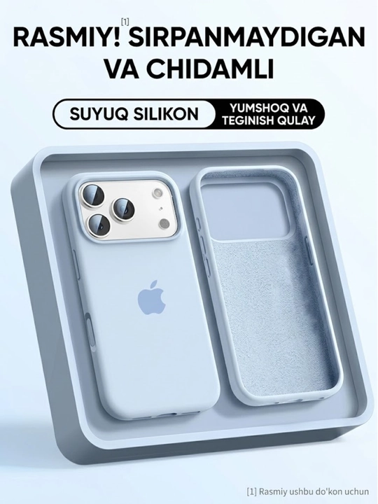 Apple IPhone 17 Pro Max uchun silikon g‘ilof, chexol, chehol, - 